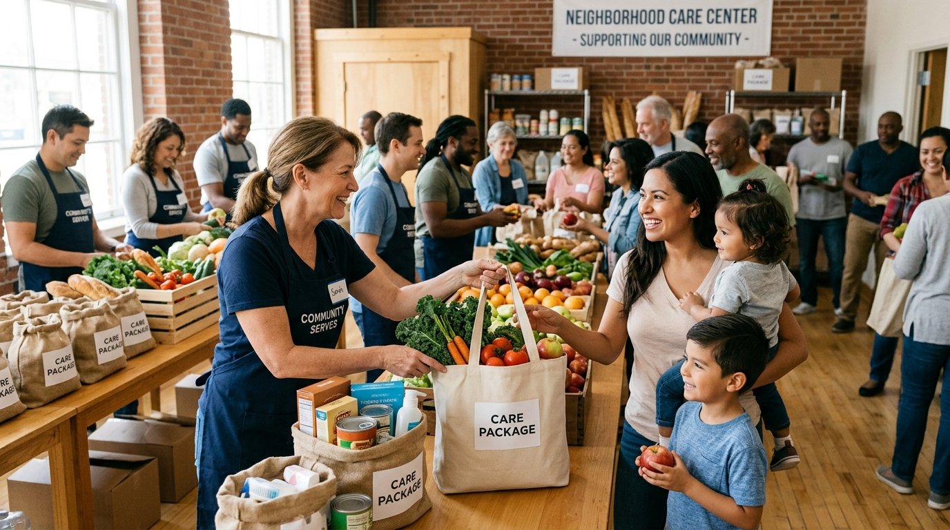 Community care, food support packages and volunteer distribution - Kapinga Support Center